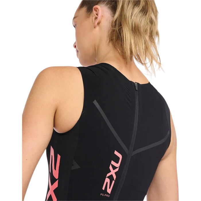 2024 2XU Womens Propel Swimskin WT6659d - Black / Hyper Coral